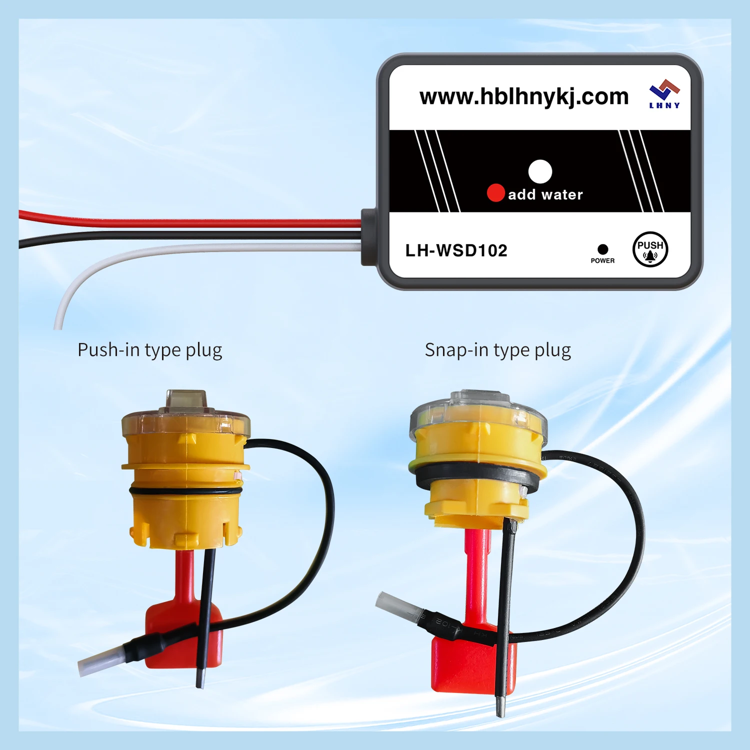 Energy storage start and stop battery water level indicator detector battery water shortage alarm lead-acid battery level sensor