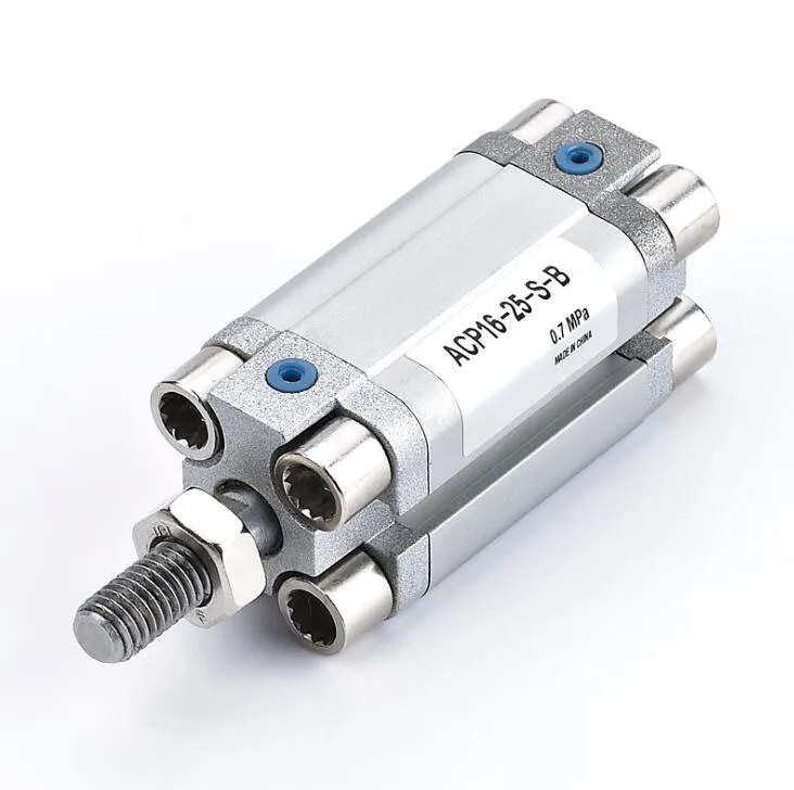 ADVU thin pneumatic impact double piston road compact aluminum cylinder