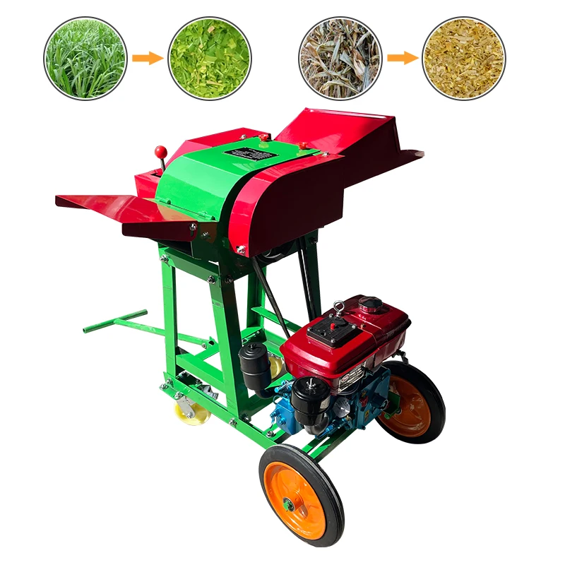 Diesel Engine Grass Chaff Cutter Machine For Animals Feed Small Silage Chopper