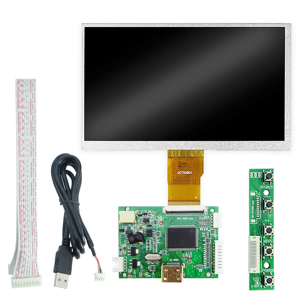 7inch TFT LCD Display Monitor 1024x600 Small Computer Industrial Monitor USB Portable Monitor For PC Windows Raspberry PI mac os