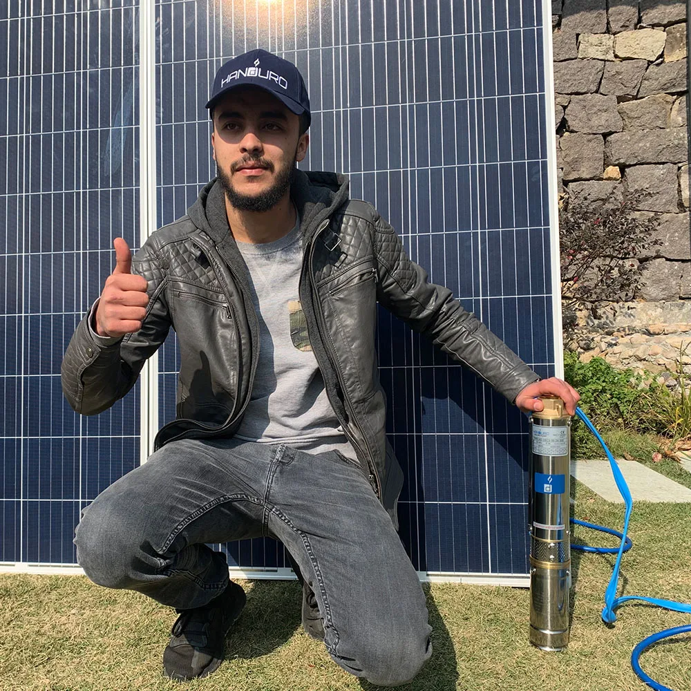 HANDURO silicon on demand solar pump for spray 5000 watt/what kind of submersible pump to use with solar
