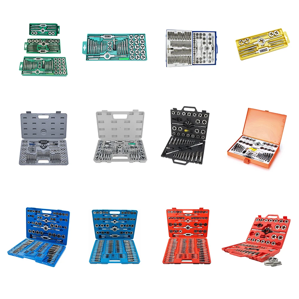 GOLDMOON 40pcs 110PCS Thread Tap and Circular Die kit with HSS TiN coating for M3 M4 M5 M6 M7 M8 Coarse Fine thread bolt