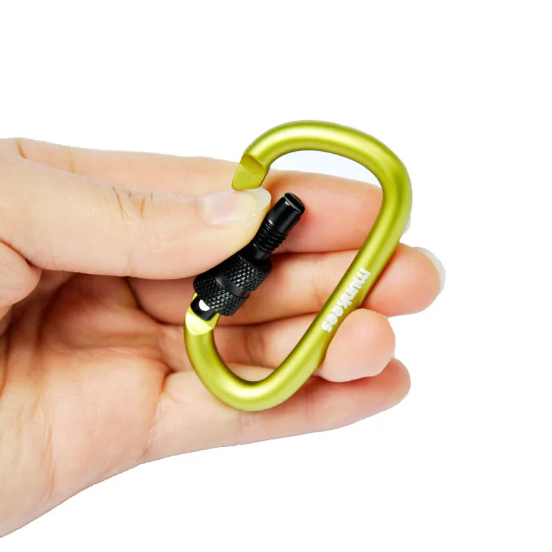 Munkees Aluminum Carabiner Keychain with Screw Lock Useful and  Fun Gift in Assorted colors 6 cm Length