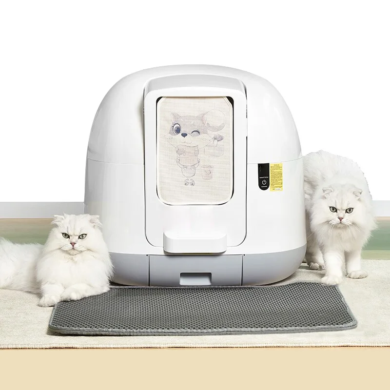 Durable Sifting Smart Big Automatic Cat Litter Box Flushable Litter Tray