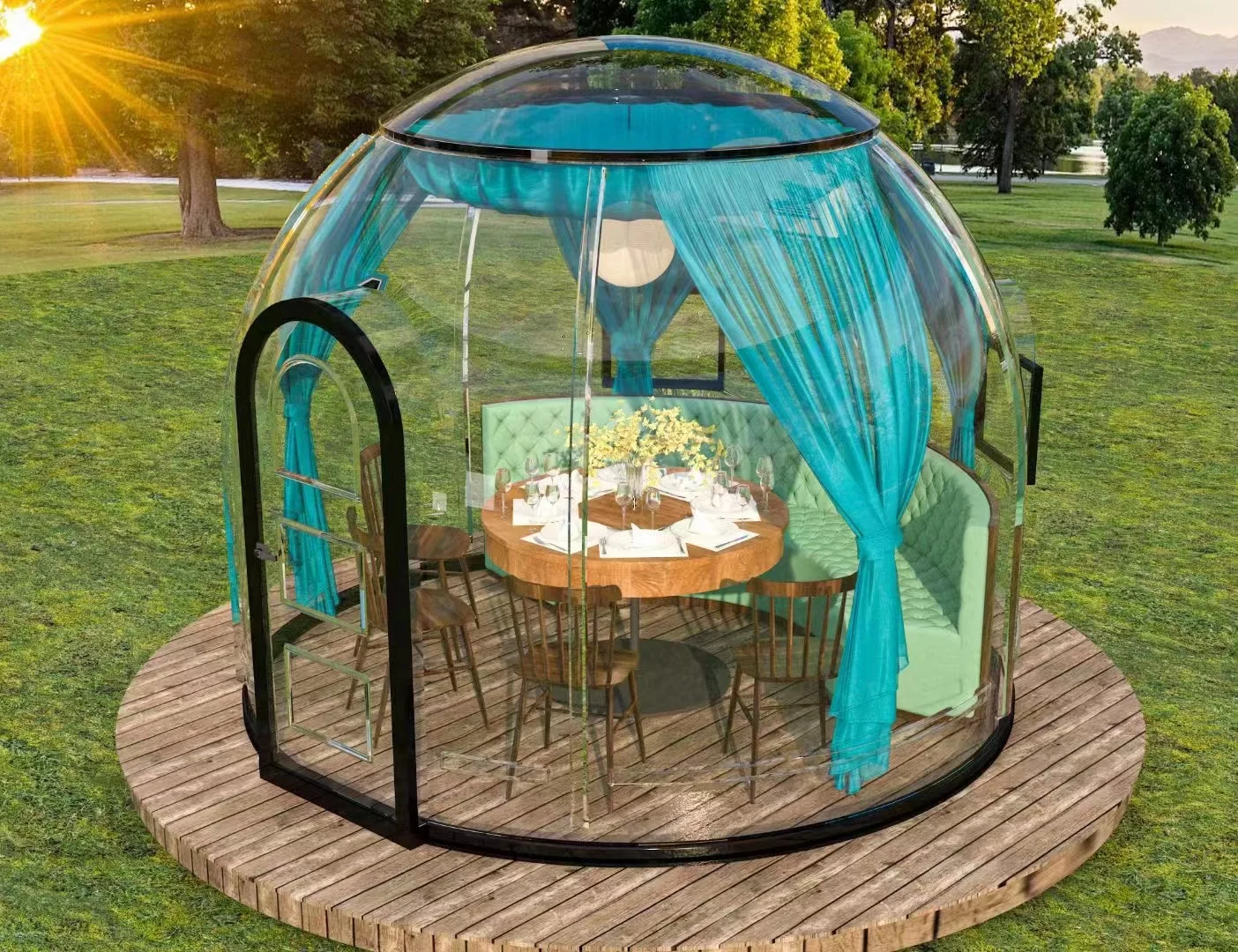 Starry Sky Cabin House Pc Home Dome Transparent Bubble Tent For Dining cafe Resorts Villas Camping Hotel