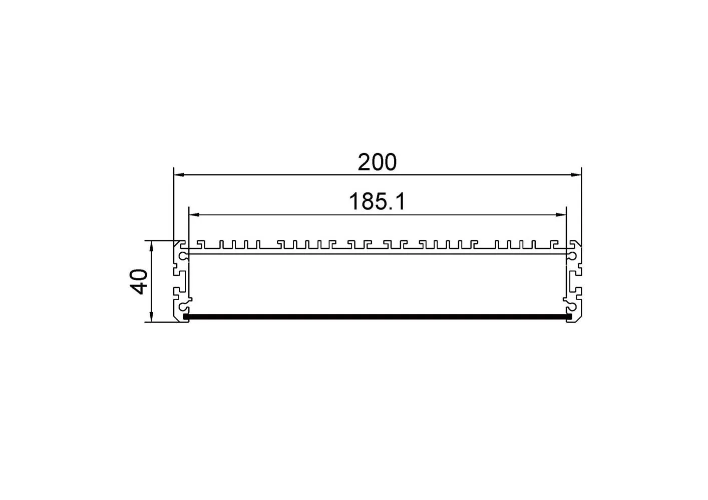 Широкий светодиодный экструзионный канал из алюминиевого профиля для светодиодной ленты