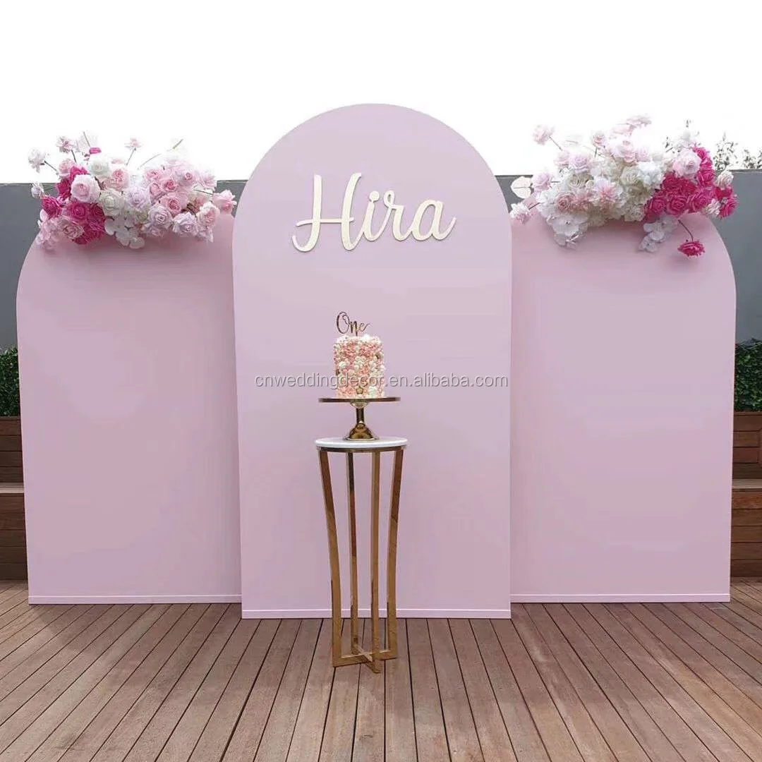 Birthday Party Supplies 3pcs/set Glossy White Acrylic Pvc Backdrop Panel for Decoration