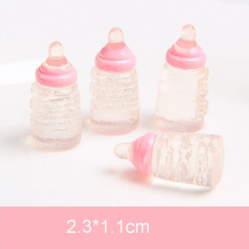 
Free Shipping Wholesale Cute Mini Feeding Bottle Charms Resin Embellishments Adorable Diy Decoration Resin Accessory Crafts 