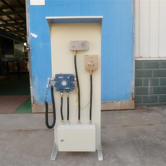 Explosion proof stainless steel overflow electrostatic protection device with quantitative loading system interlock control