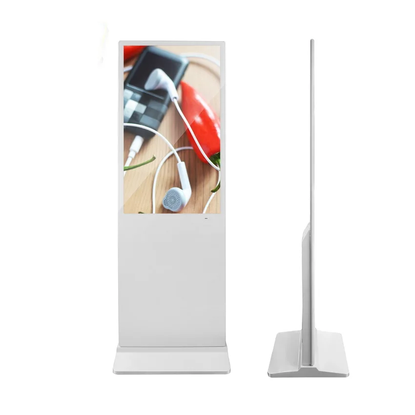 Floor standing 43 inch equipment network wifi advertising kiosk Ultra-thin lcd totem