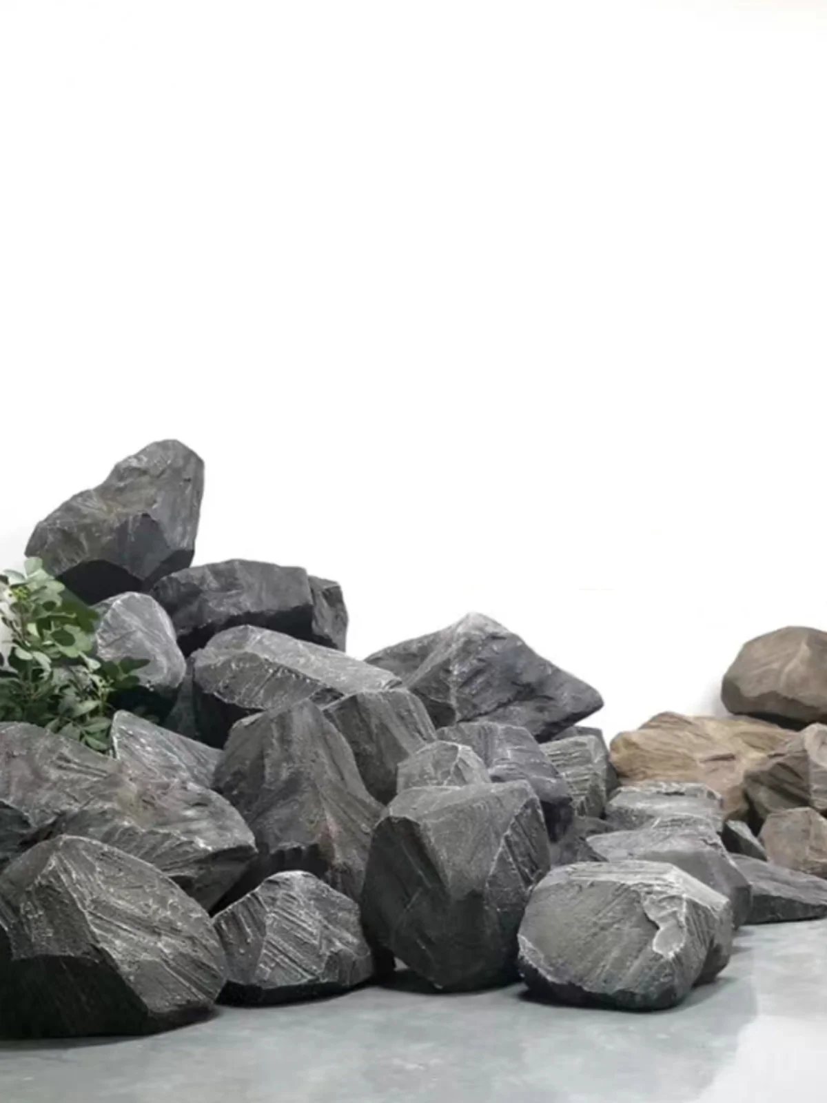 Fake Fiberglass Plastic Landscaping Stone,  Artificial Rock Garden Decoration, Outdoor Large Rockery Stone For Hotel Outdoor