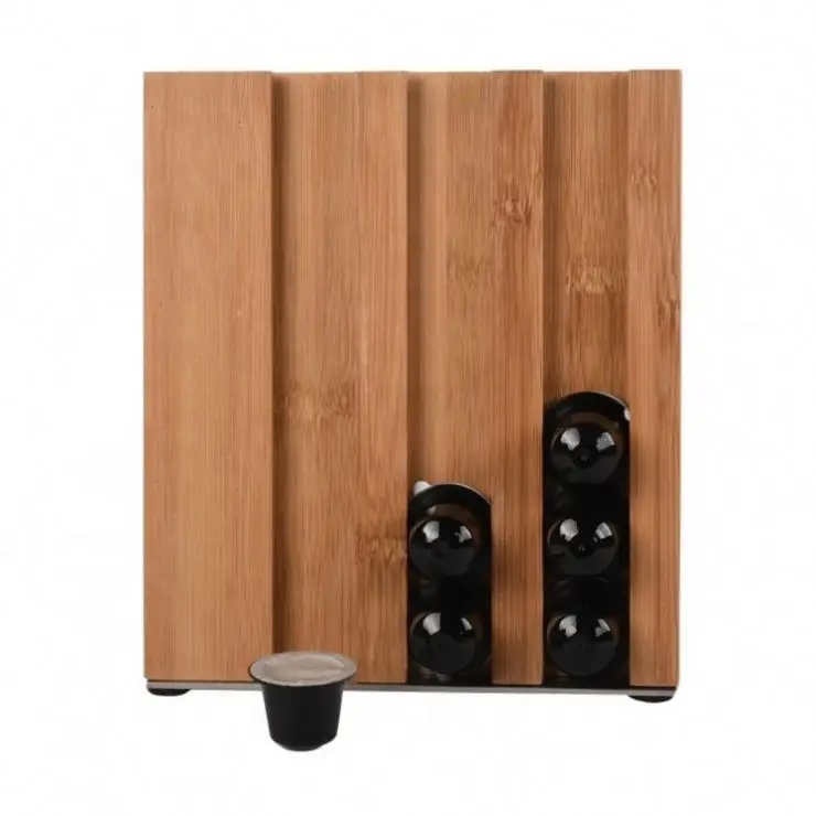 Bamboo/Metal 36 Coffee Pod Storage Holder Stand Organizer Station Dolce Gusto Capsule Nespress Display Rack