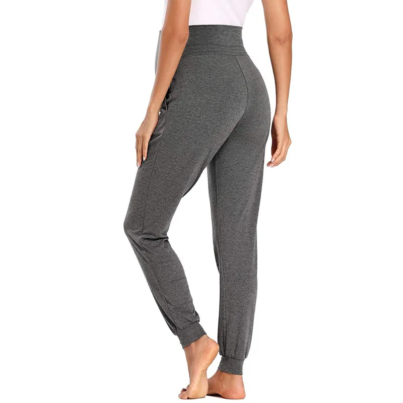 OEM Relaxed Fit Pantalones Casual Sports Women Plain Solid Pregnant Track Pants Comfortable Ladies Cotton