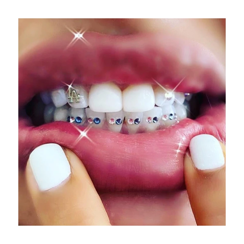 Global source swarovski tooth crystals tooth gems 100% safe non-toxic