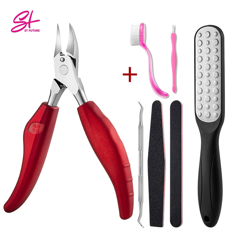 ST FUTURE 3 In 1 New Folding Stainless Steel Podiatry Nail Clipper Professional Ingrown Toenail Cutters Nail Nippers
