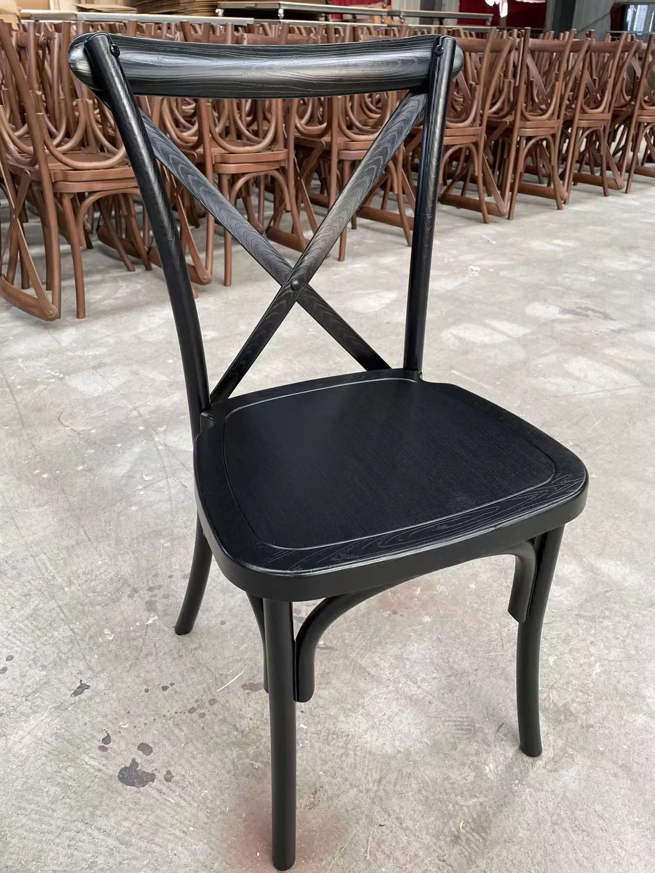 Wholesale Stackable Resin Cross Back Dining Chairs X Back Chair for Restaurant Banquet Event