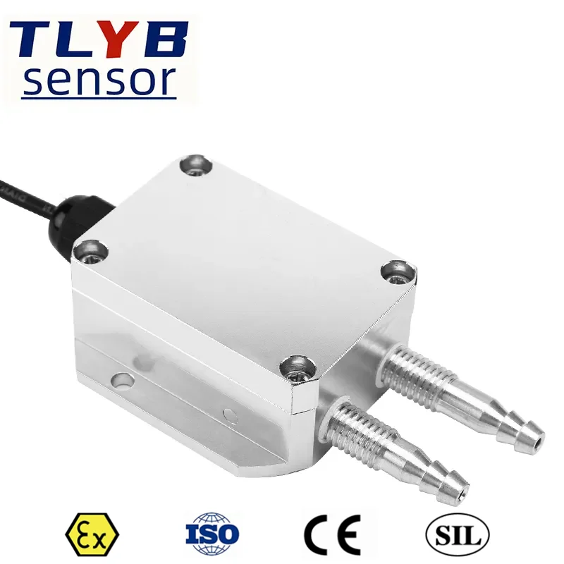 Digital 4-20mA Air Differential Pressure Sensor 0-200 pa Micro Gas Wind Differential Low Pressure Transmitter