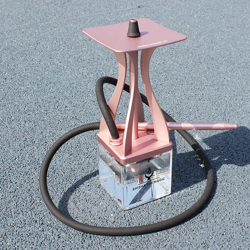 Modern Russian German Golden Shesha Hookah Portable Narguil Khalil Mamoon Acrylic Hookah
