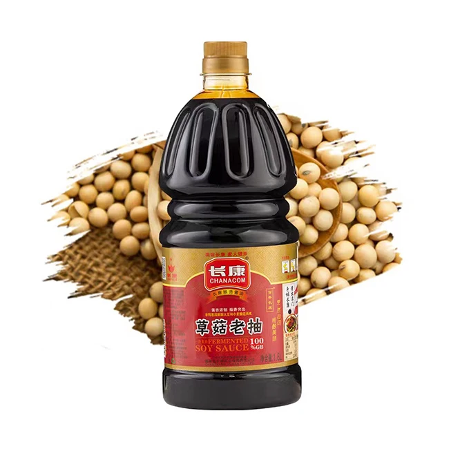 Wholesale Price Naturally Brewed Soy Sauce 1.8L Per Bottle Mushroom Soy Sauce