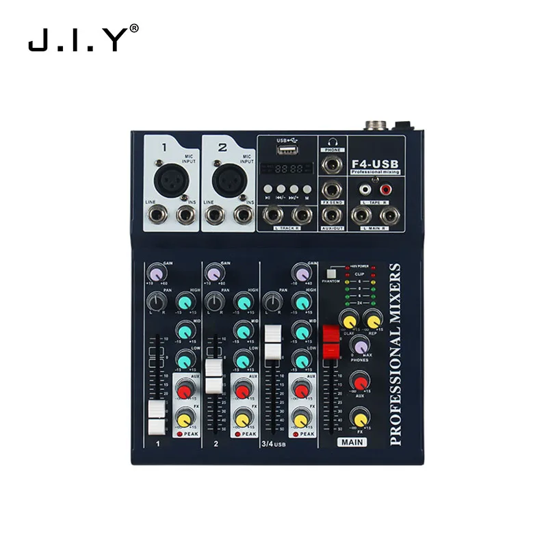 Китайский завод оптовая продажа 100 набор небольшое звуковое оборудование для диджея микшер аудио 4 канала с USB и Bluetooth
