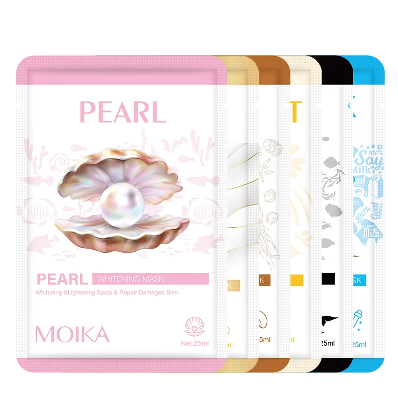 OEM Factory Cosmetic Natural Avocado Skin Care Moisturizing Milk Face Mask Sheet Caviar Anti Aging Facial Mask