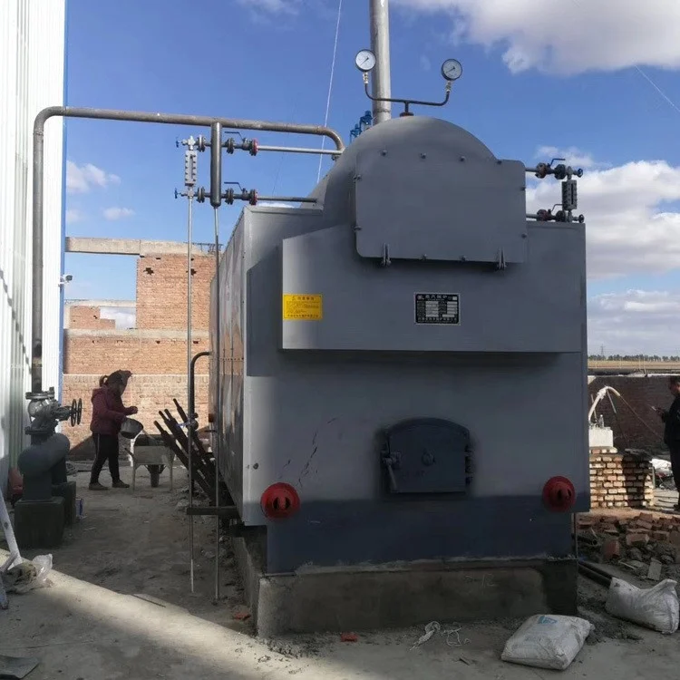 Price DZH 1 2 3 4 5 6 ton Waste Wood Firewood Log Timber Fired Industrial Horizontal Hand manual feeding Steam Boiler for sale