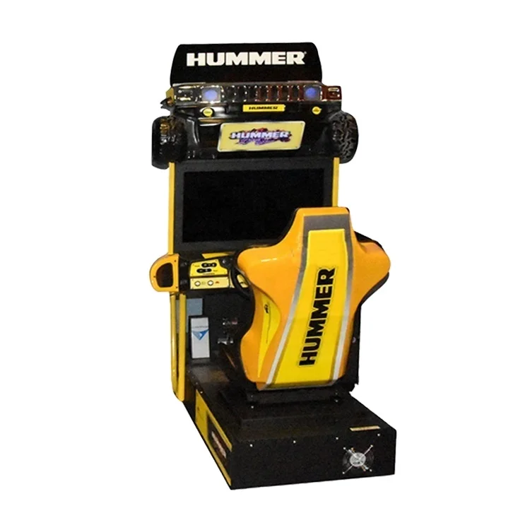 Amusement coin operated single player arcade classic electronic hummer car racing video game