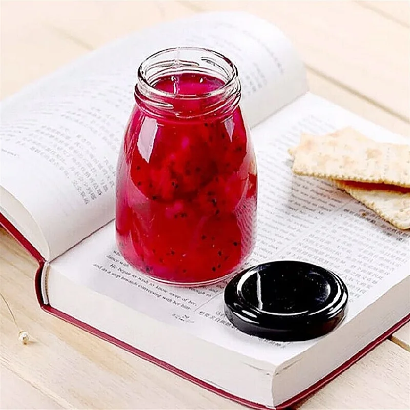 Ru Star Clear Round 100ml 200ml Glass Storage Jar For Caviar Herb Mousse Peanut Pepper Sauce Coffee Bean