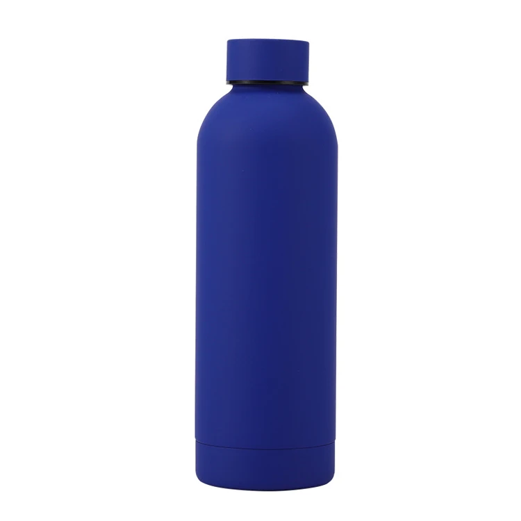 2024 New Low Moq Custom Vacuum 304 Stainless Steel Water Bottle With Leak Proof Lid And Rubber Coating