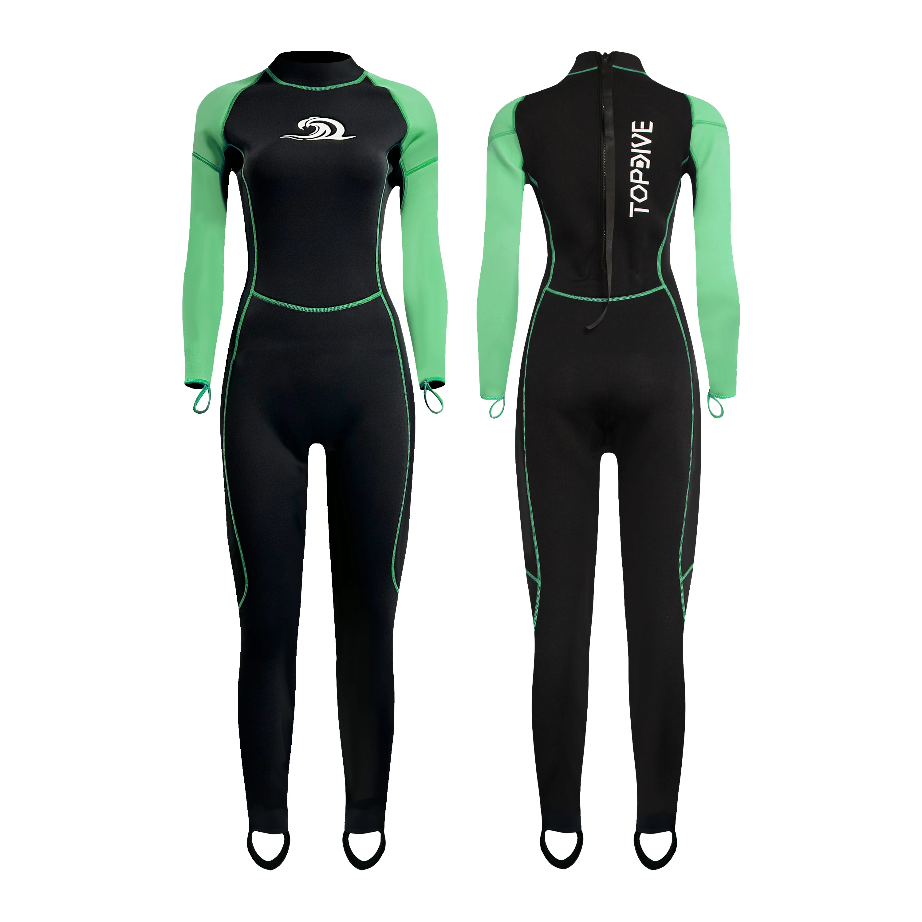 2mm Women Neoprene Surfing Wet Suits Unisex Black Long Sleeve Surf Diving Wetsuit