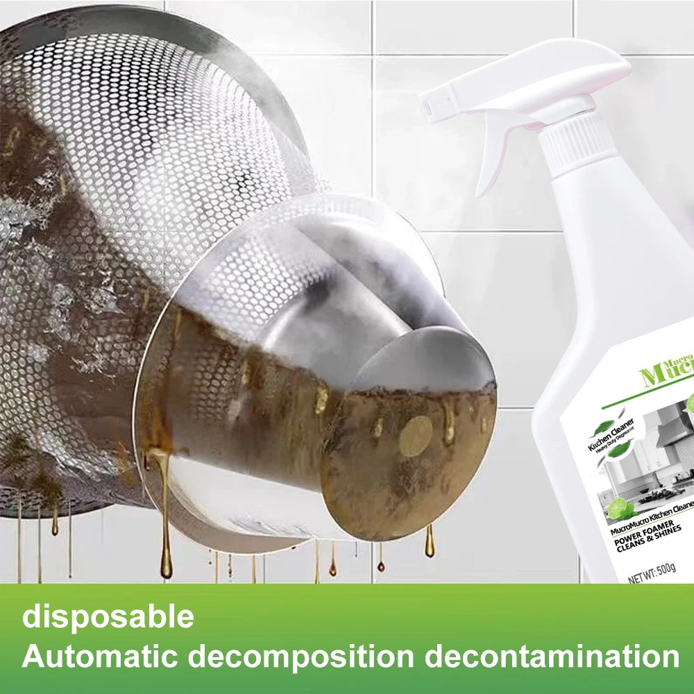 Oil Stain Removal After Washing Power And Shine Kitchen Cleaner Foam Spray Stubborn Grease Stove Hood Household Detergent Spray