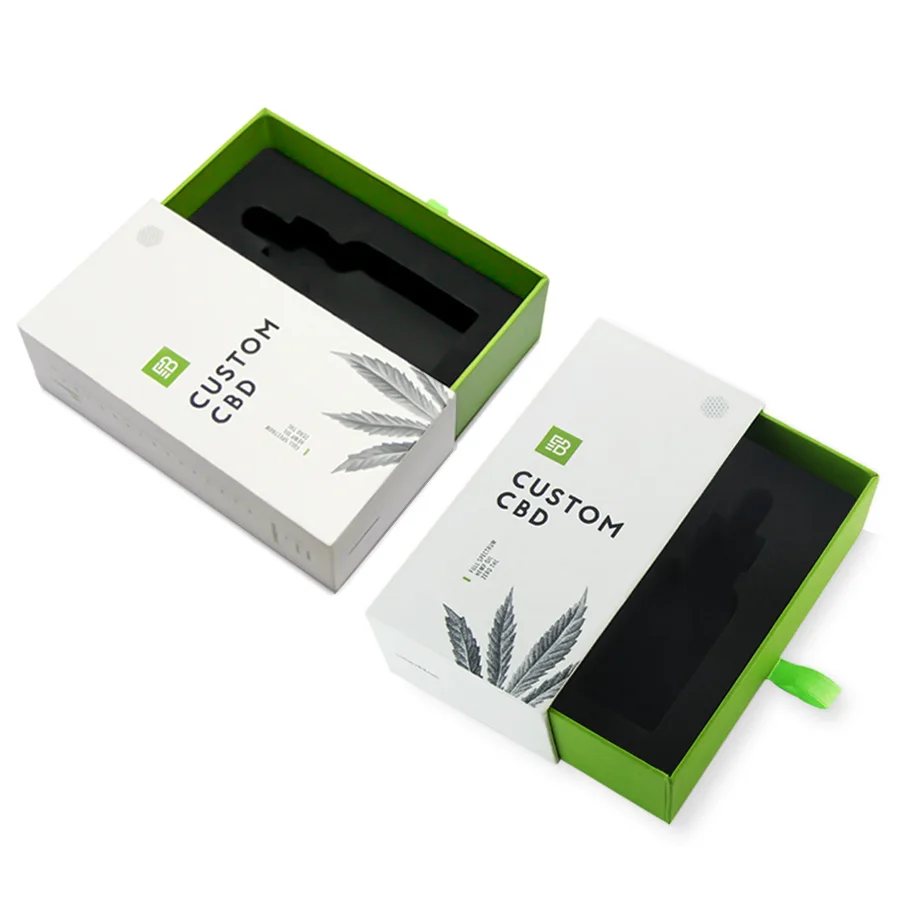 Gifts product foam gift card  drawer white cardboard box recycle hard packaging