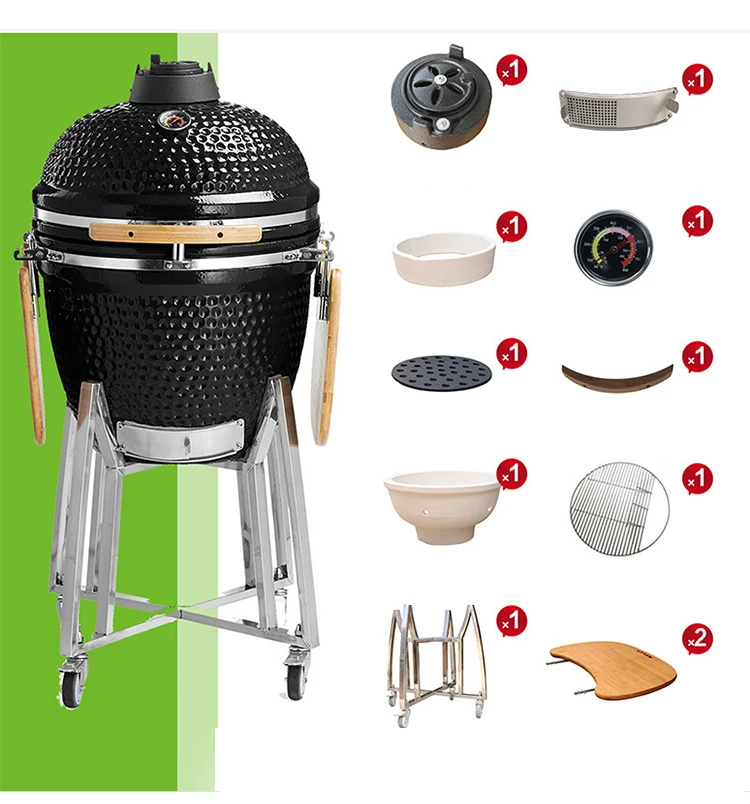 Kamado Grill for Sale Rotisserie Ceramic Barbecue Charcoal  Kamado BBQ Grill