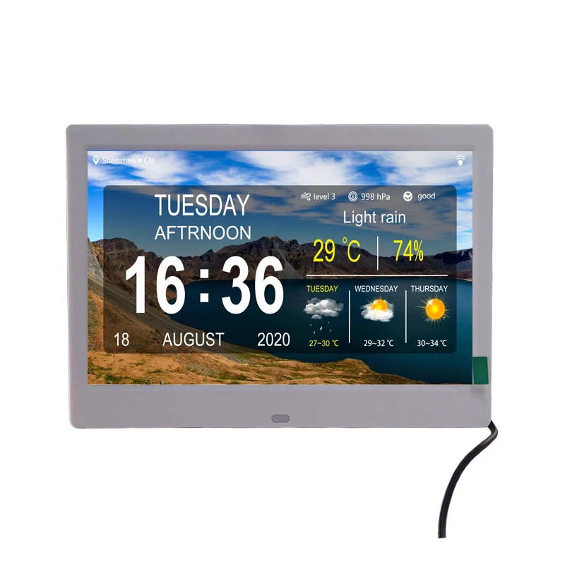 New year gift 10 inch lcd large display wifi digital calendar remote day dementia clock for Memory Loss Alzheimers