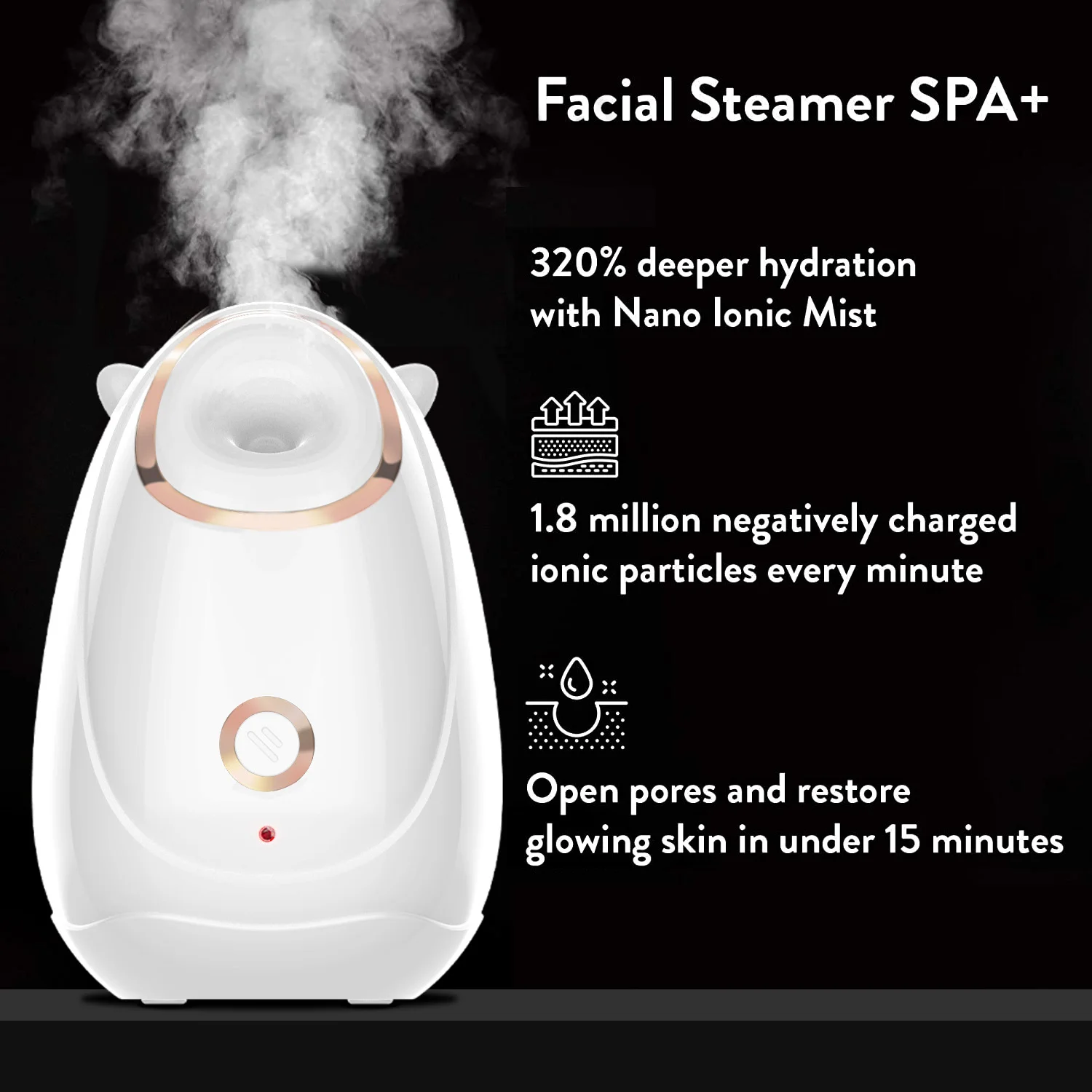 Beauty Equipment Nano Ionic Facial Steamer Sauna Spa Moisture Humidifier Lighting Household Electric Face Steam Machine