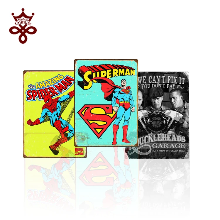 Custom vintage metal signs for sell movie star antique metal sign 20X30CM decorative tin signs