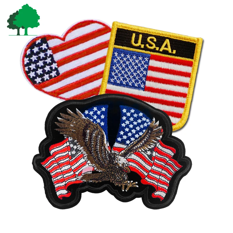 Custom country flag Iron on patch embroidery patch embroidery patches for garment