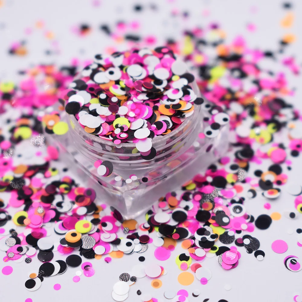 Hot selling all occasion PET material glitter new chunky dots mixes glitter for nail art and decoration