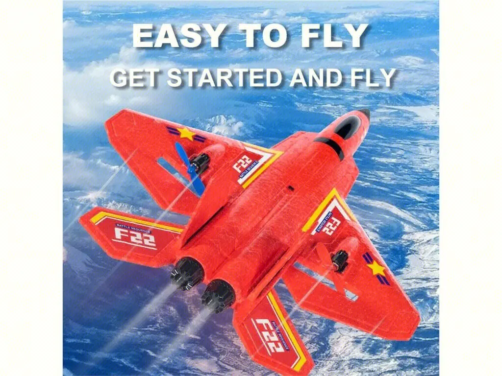 F22 2.5Channel Waterproof Hand Throw Gyro Stabilize Anti-Fall Foam Glider Fighter Jet Rc Plane With LED Lights Aircraft Model