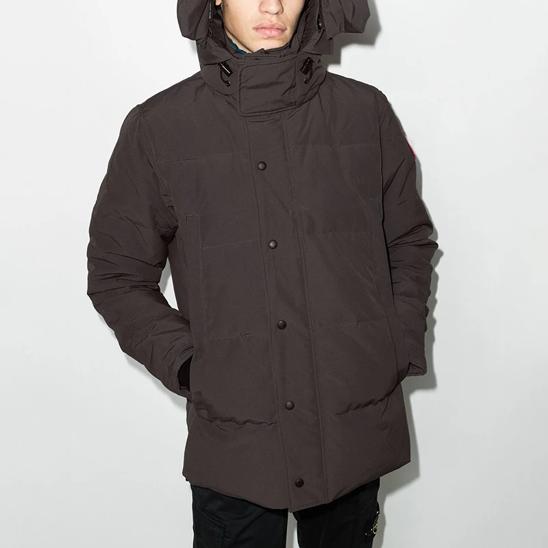 Downcontent 90% Reflective Fabric Thick Winter Coat Fill Power Hoodie Men White Duck Down Jacket