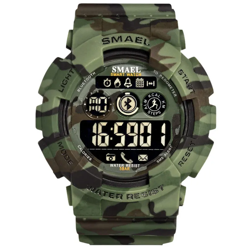 Top Brand Luxury Sport Casual Digital Watches Waterproof 5 ATM Phone Men Watch Army Green Wristwatches