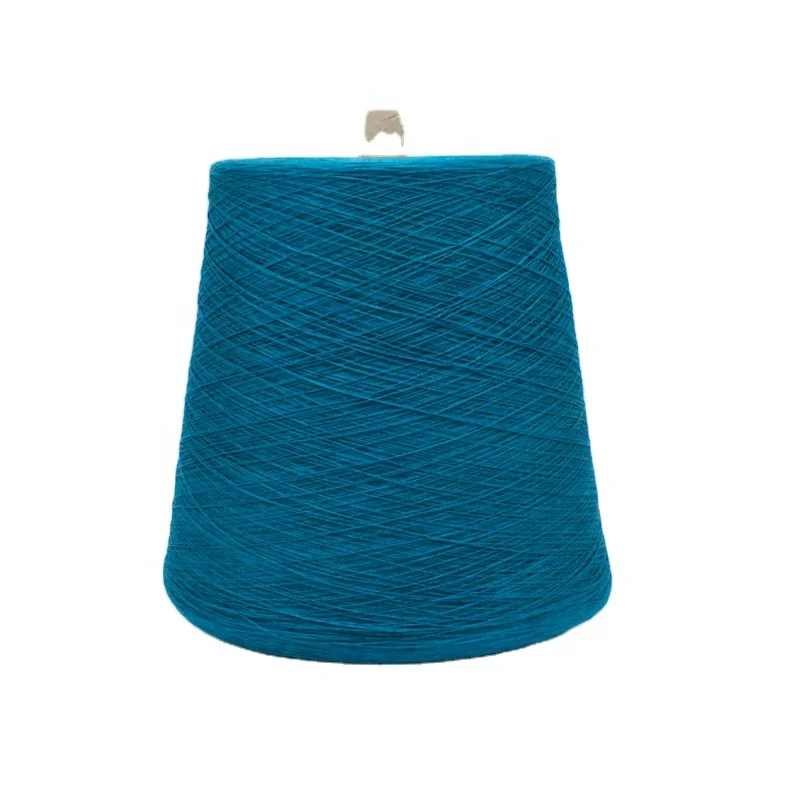 32S 21S poly spun yarn 100% polyester yarn topdyed  for knitting weaving