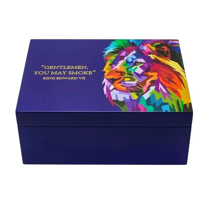 Storage Packaging Wooden OEM Factory Custom Design Solid Natural Simple Mahogany Wood Box Cigar Box