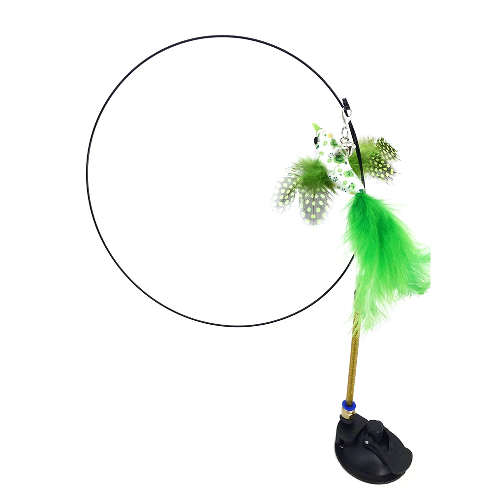 Simulation Bird Interactive Cat Toy Funny Feather Bird With Bell Cat Stick Cat Supplies