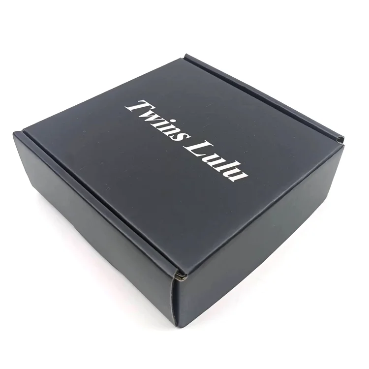 Hot Selling Black Kraft Packaging Corrugated Paper Cardboard Postal Mailer Subscription Shipping Box for Clothes Shoes Cosmetic