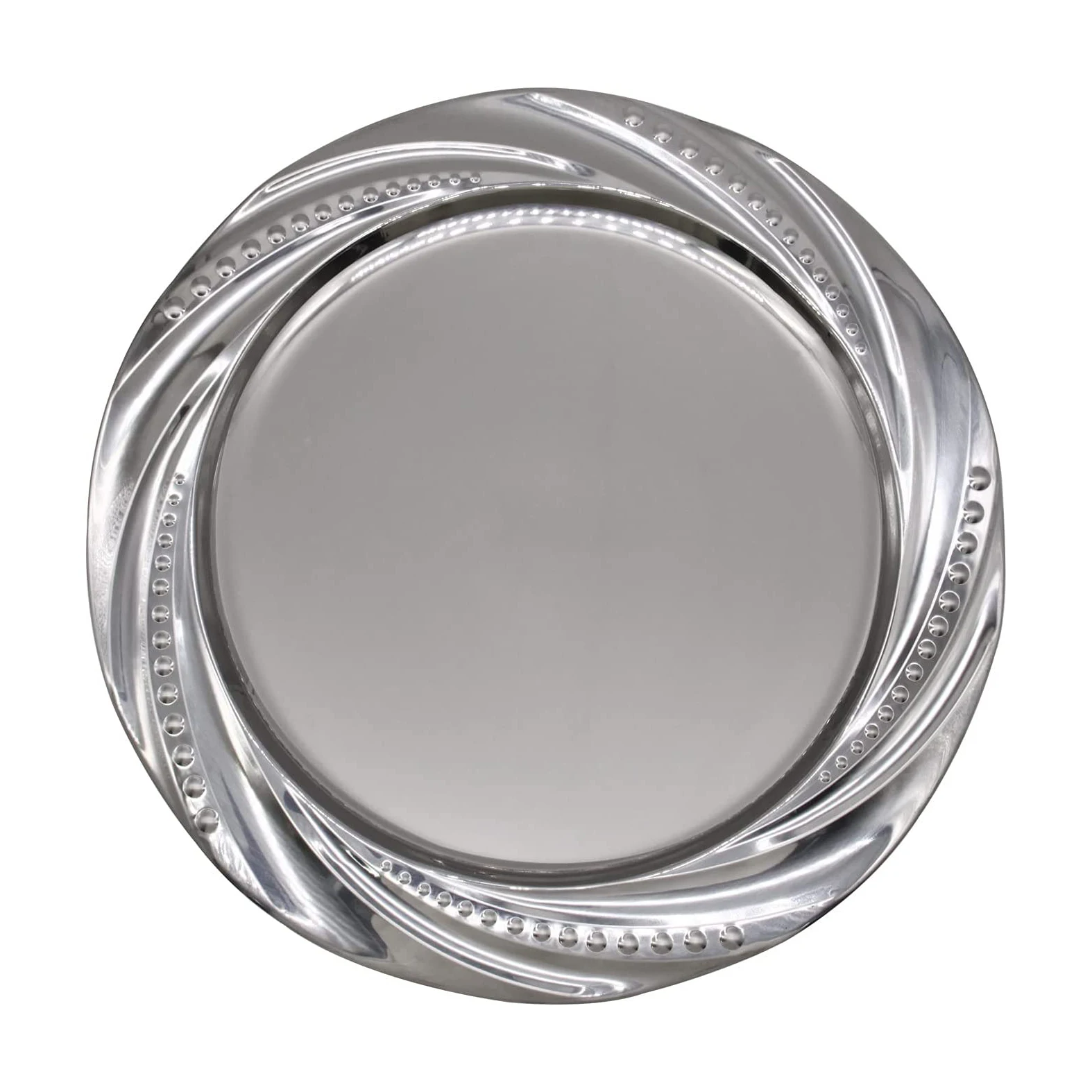 Silver Gold Party Decorative 12inch 30cm Stainless Steel Charger Plates for Wedding