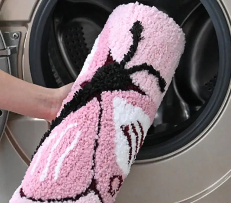Butterfly flocking mat Absorbent non-slip mat for bathroom door wear-resistant household cooling insulation door mat