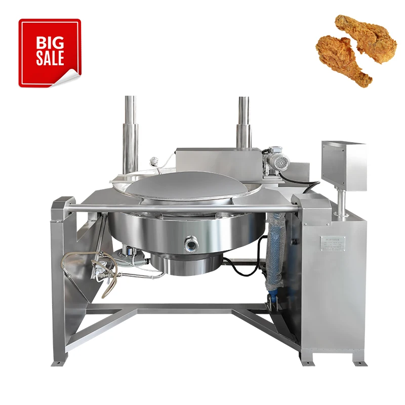 Industrial Commercial Automatic Sauce Frying Machine Cooker Mixer Stainless Steel Jacketed Cooking Pot With stirrer