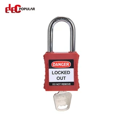Elecpopular 38mm Steel Shackle safety padlock with Keyed Alike and Master Keyed for Industrial lockout-tagout padlock