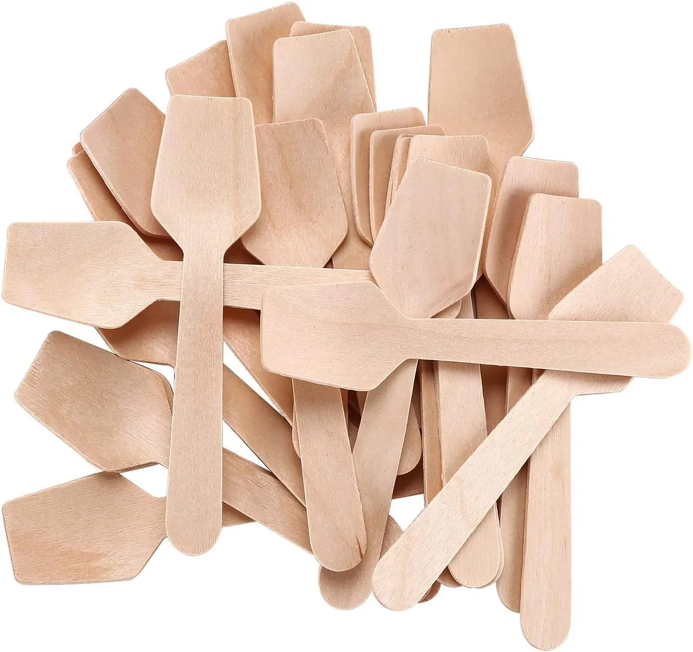 Oem Healthy Natural Birch 100% Biodegradable Disposable Ice Cream Food Wooden Coffee Spoon Wood Cutlery For Party
